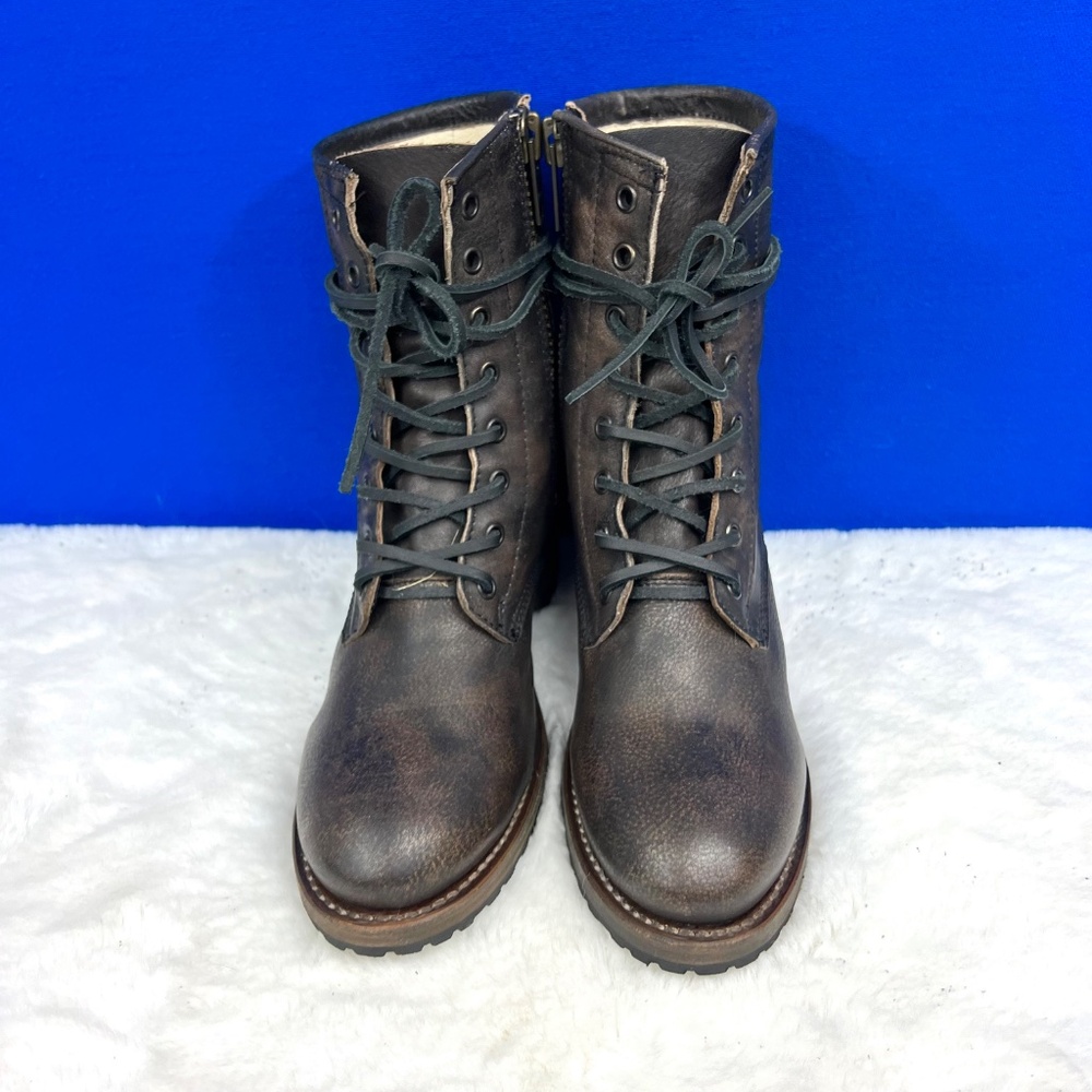🚫SOLD! •|•FREEBIRD🦅BY STEVEN•| Cavalier 'Black (Brown)' Heeled Combat - Picture 4 of 17